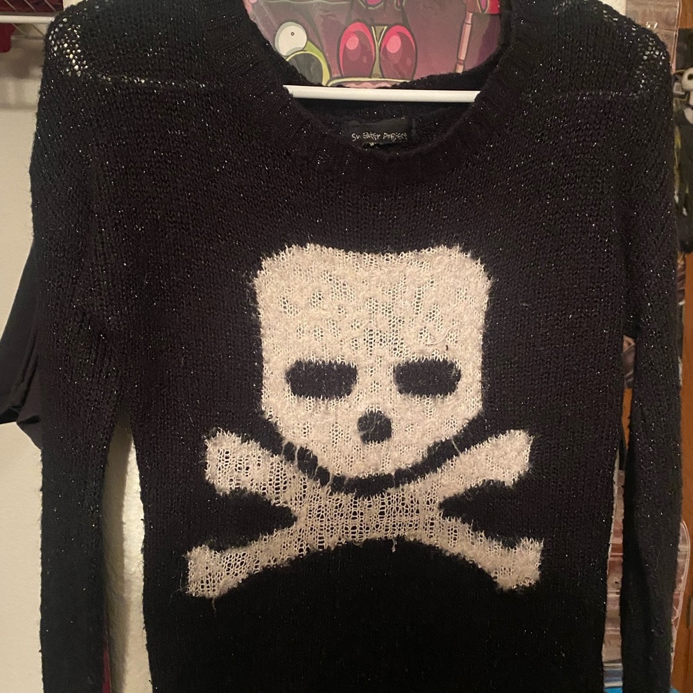 Crossbones Skull Goth sweater